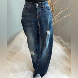 Paris Blues Skinny Dark Blue Denim Stretch Jeans Size 7